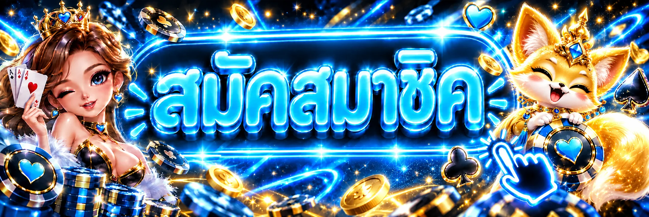 ปุ่มสมัครสมาชิกและทางเข้า G2GBLUE